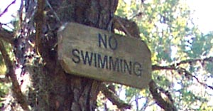 "No Swimming"