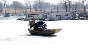 Airboating on ice