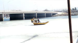 Airboating on ice